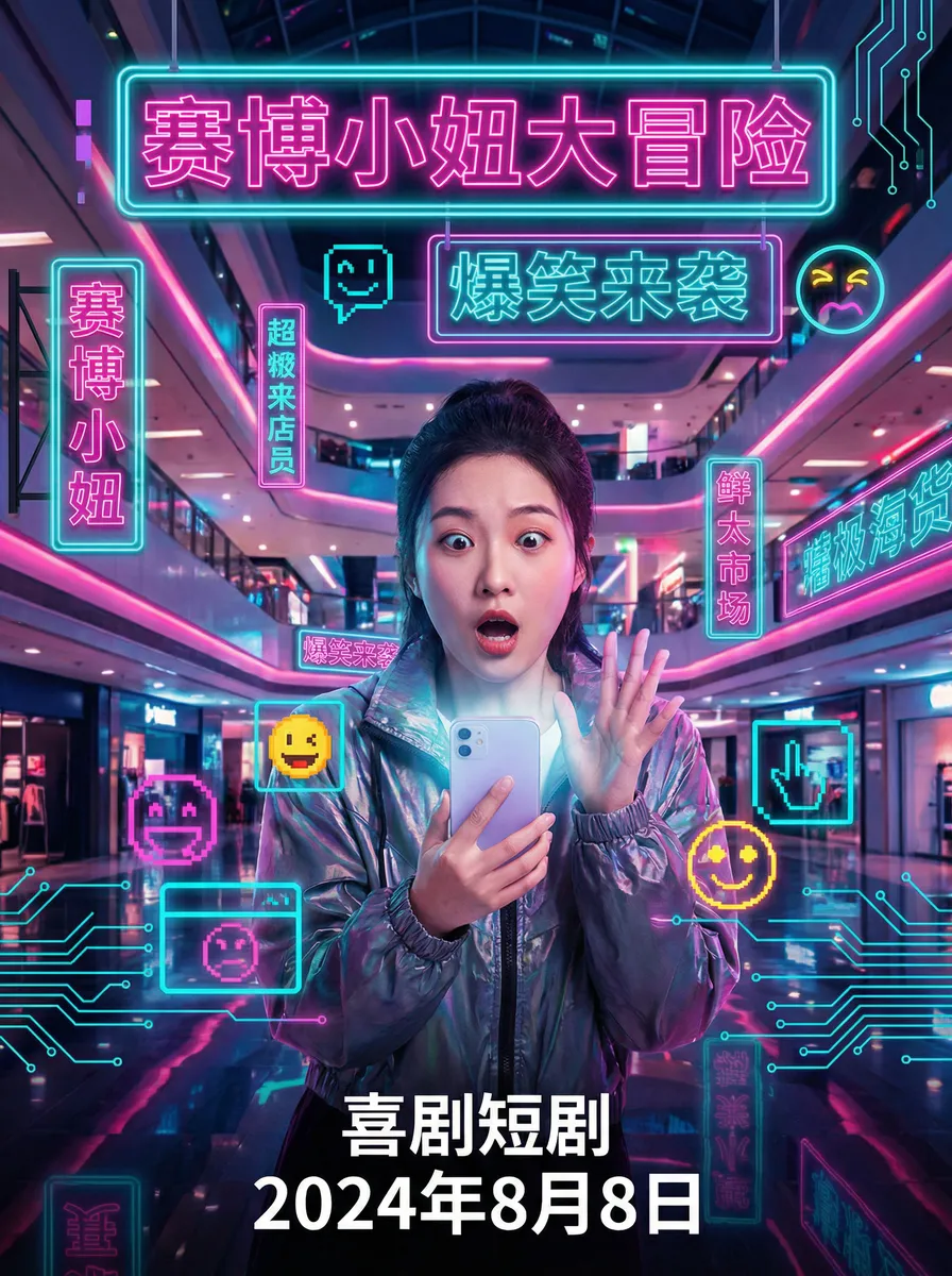 铁翼惊情 搞笑喜剧短剧 - 赛博小妞大冒险海报